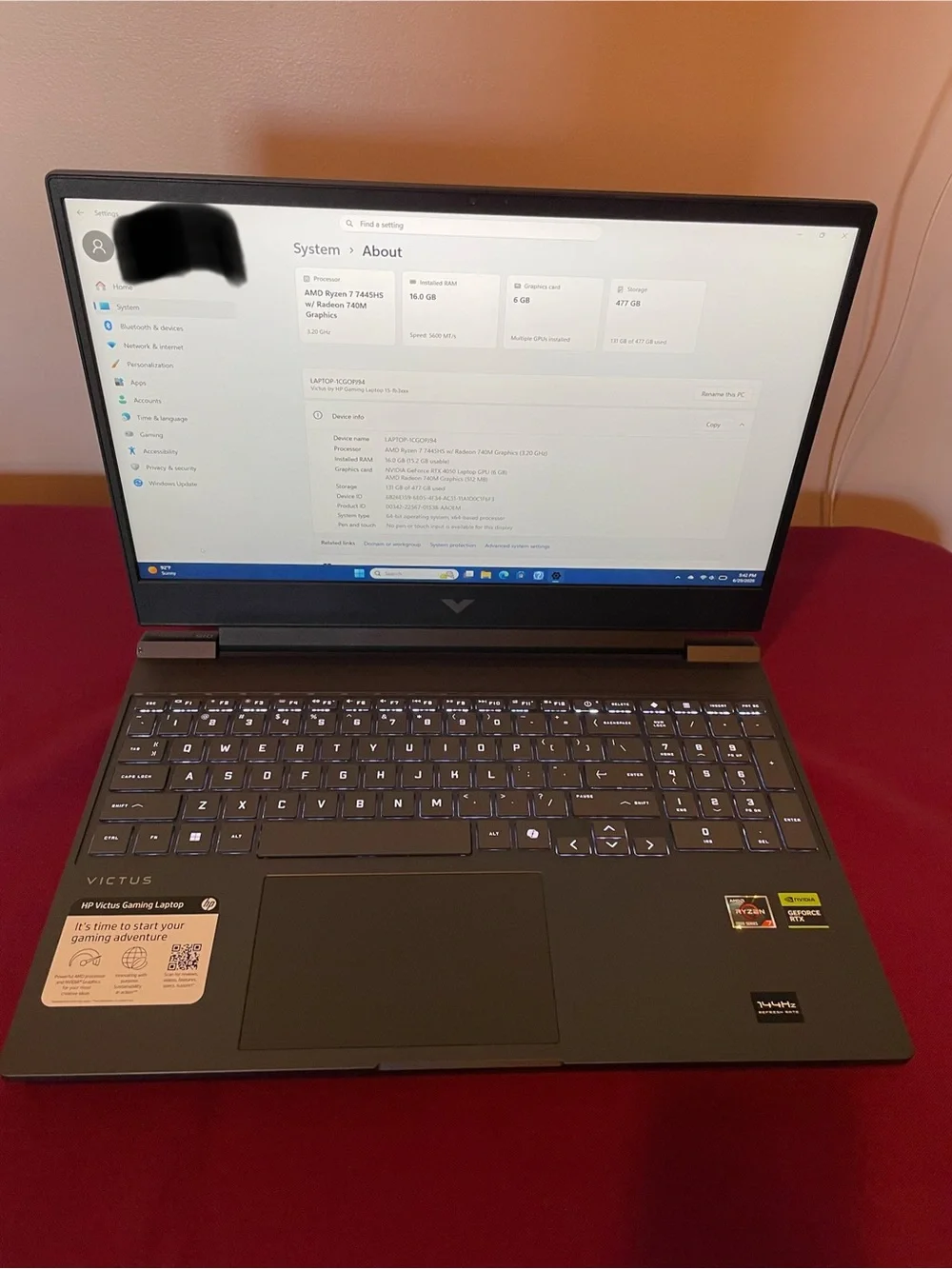 HP Victus Gaming laptop